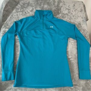 Under Armour Women’s Half Zip Athletic Gym Workout Top Color Blue Size Medium